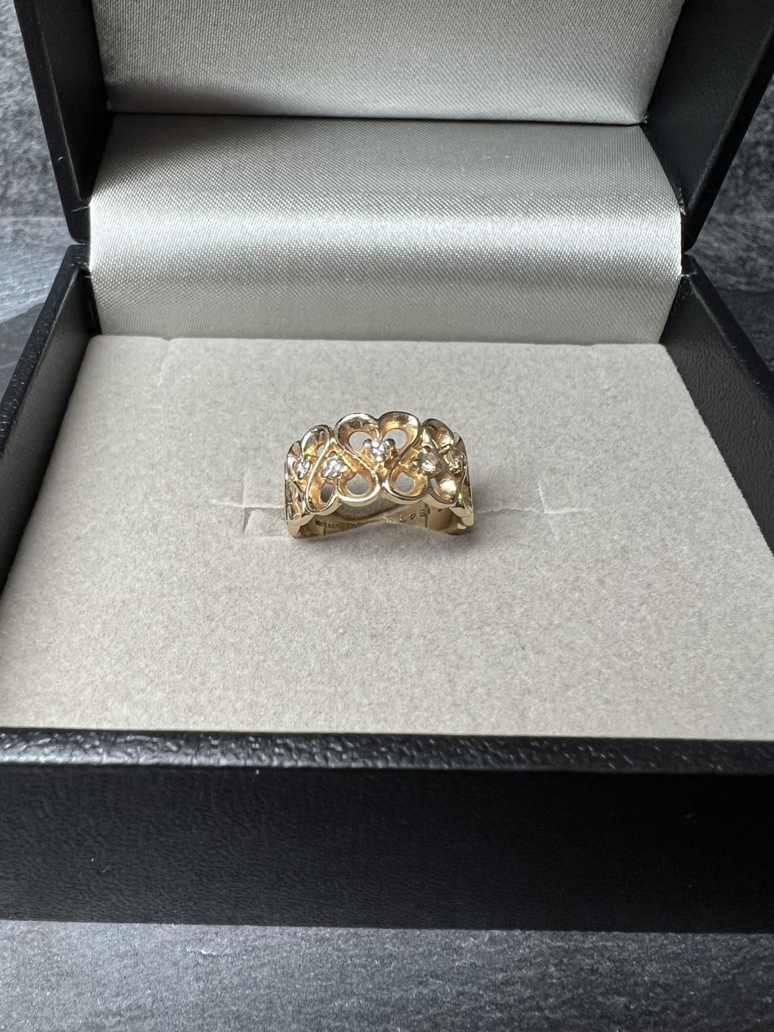 K18 ダイヤ付き リングをお買取りさせていただきました！