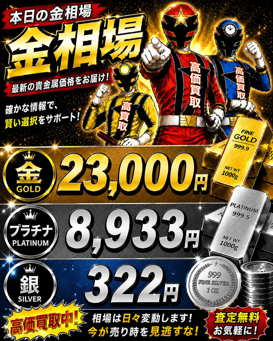 2026年7月26日金相場！