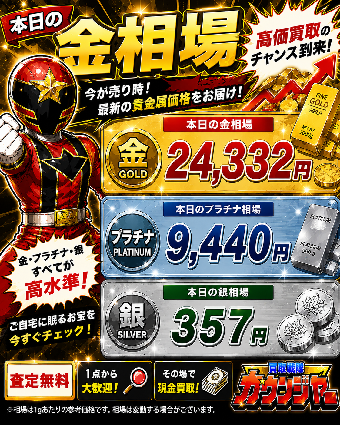 2026年8月16日 金相場