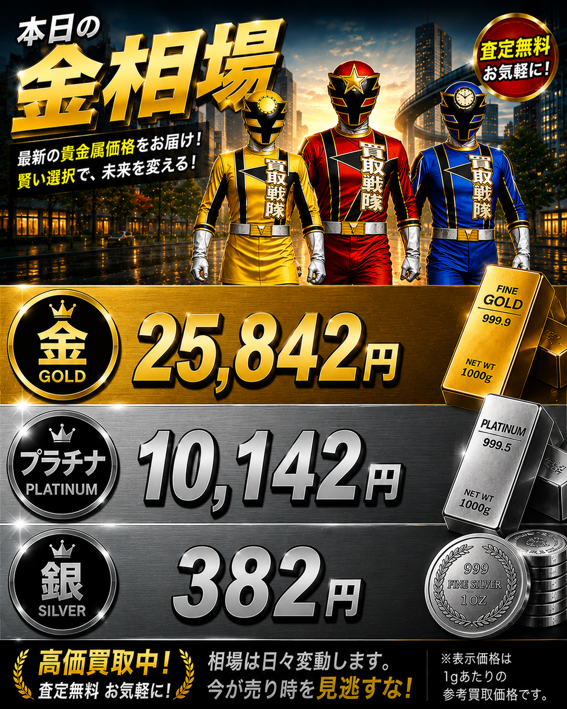 2026年8月27日金相場！！