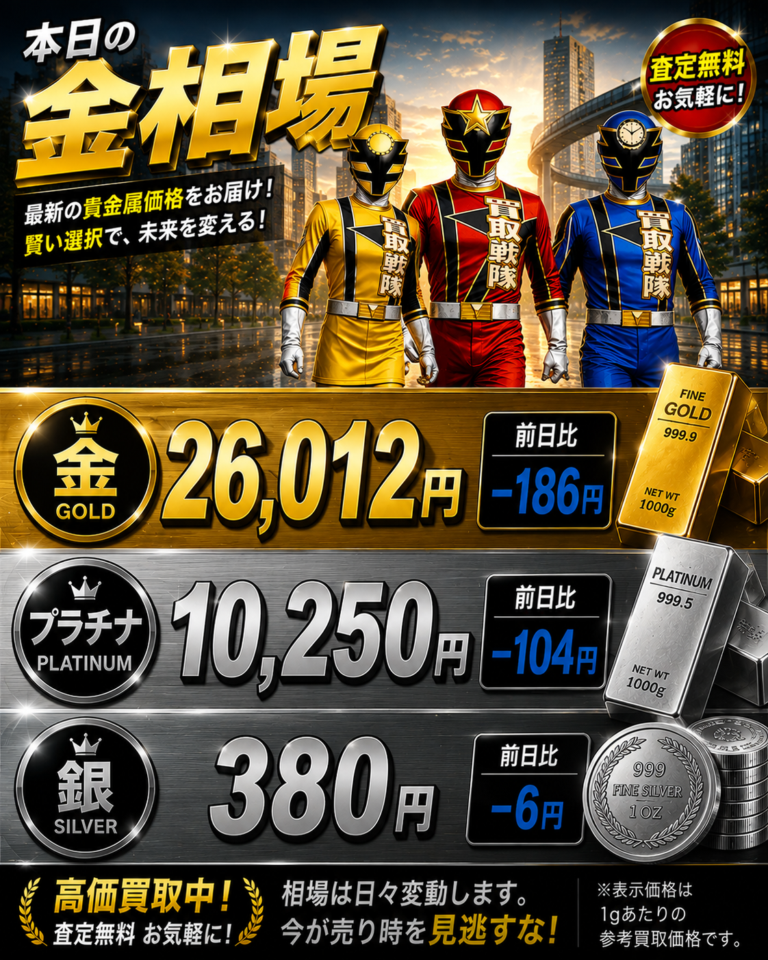 2026年8月26日 金相場