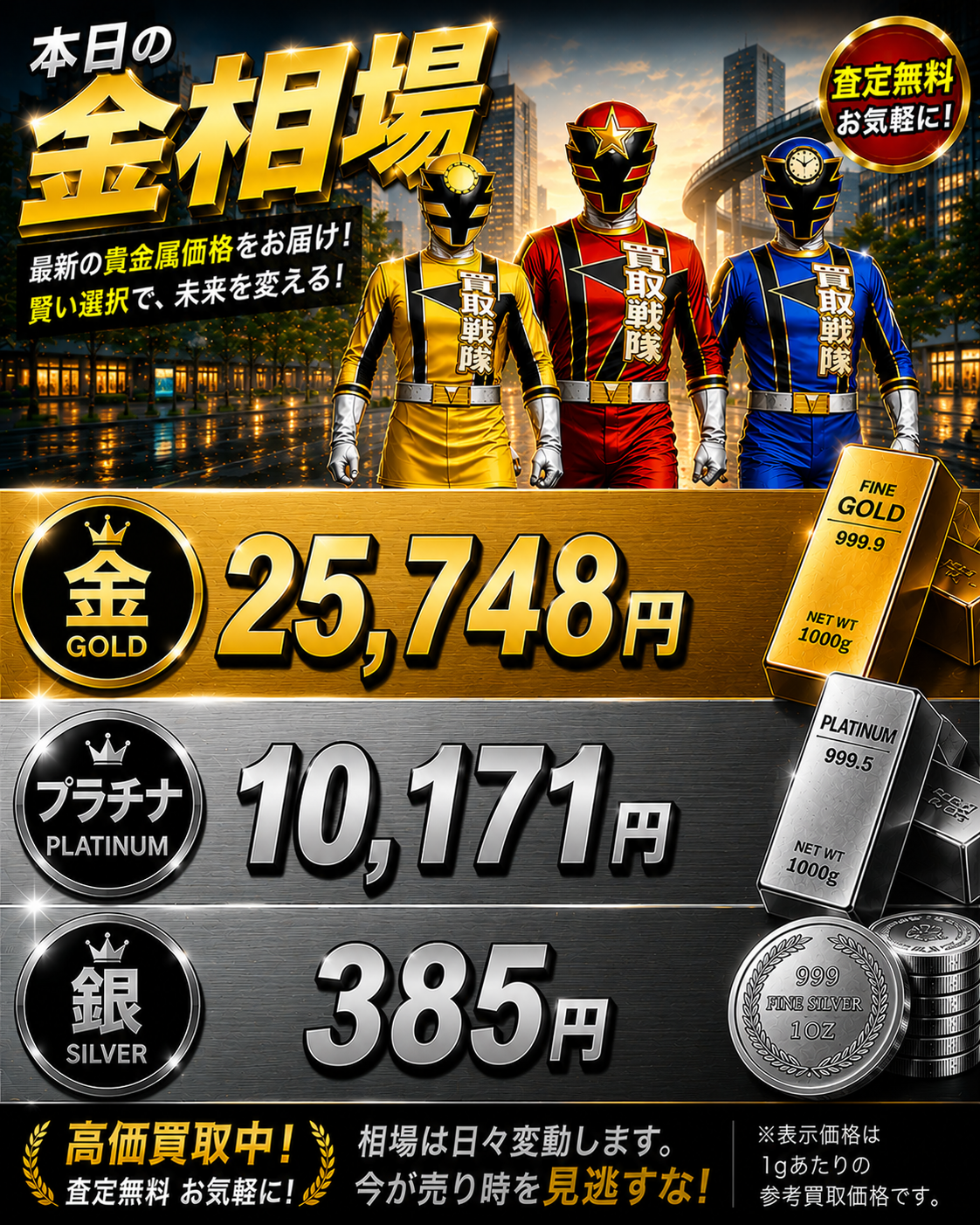 2026年8月28日本日の金相場