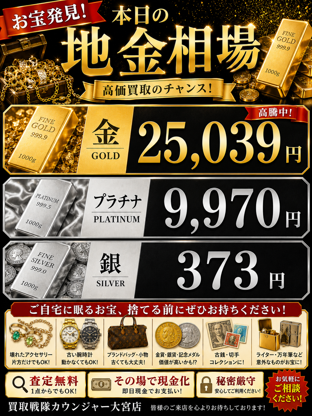 2026年9月1日金相場！！