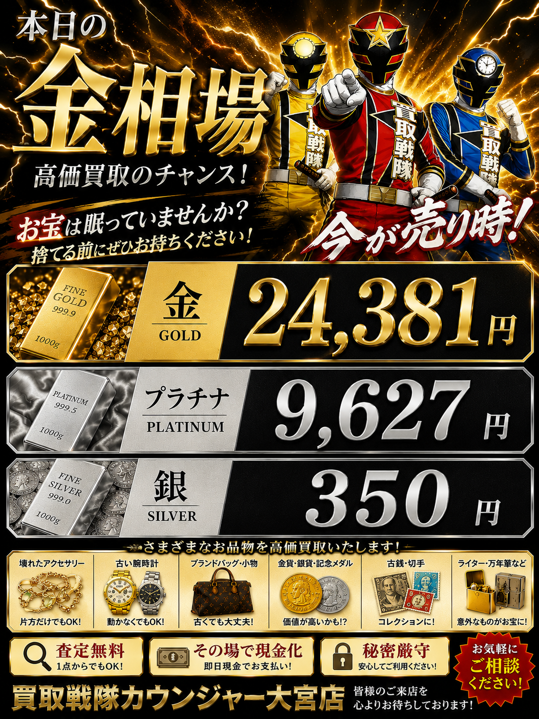 2026年9月6日 金相場