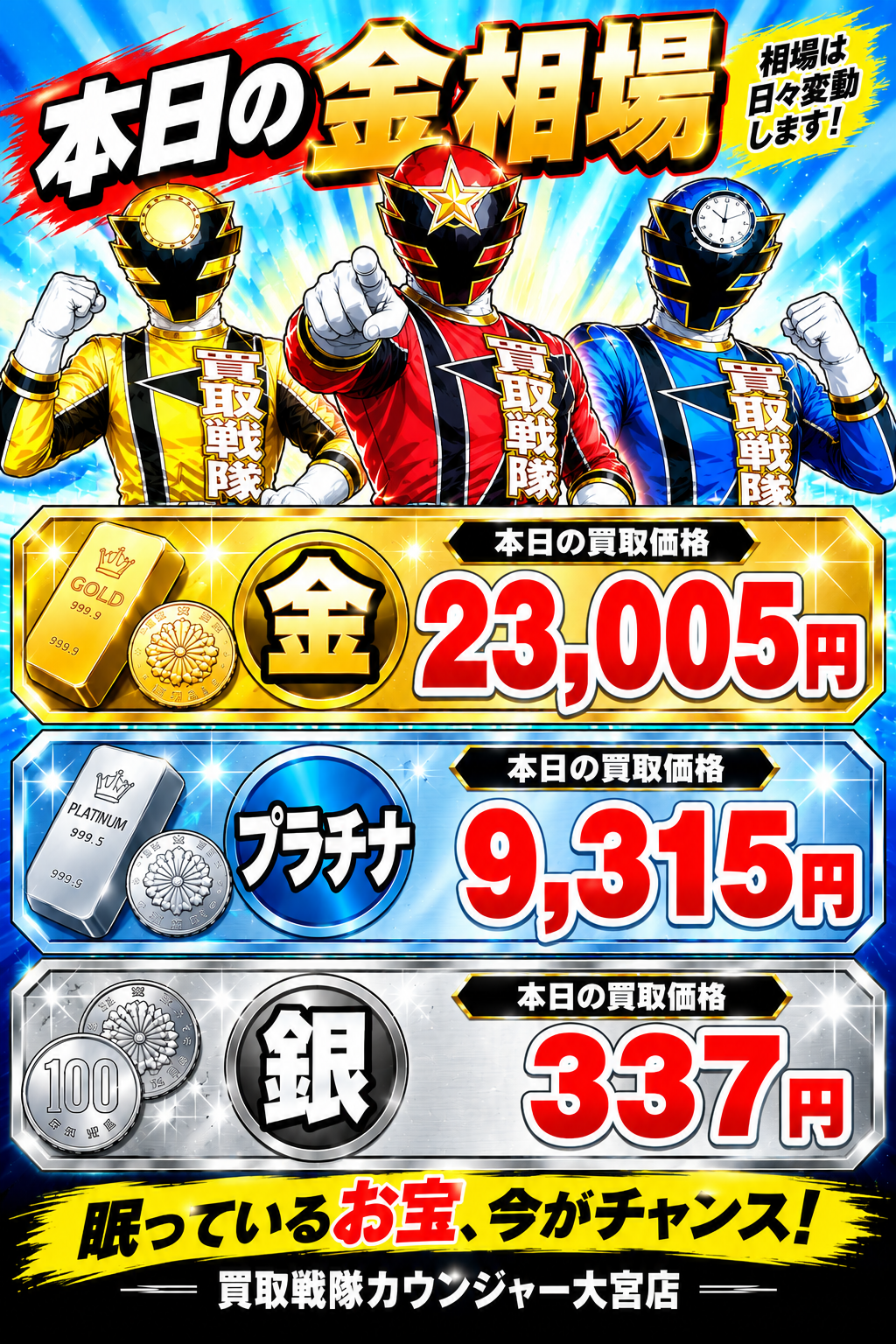 2026年10月5日 金相場