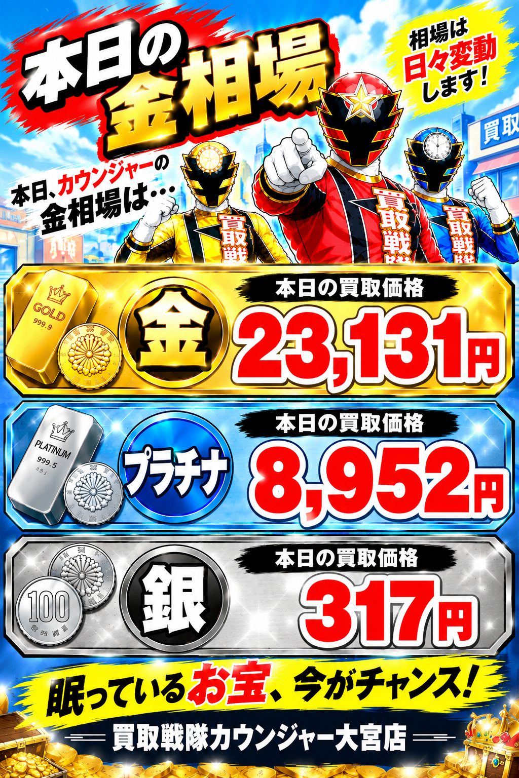 2026年10月19日金相場！